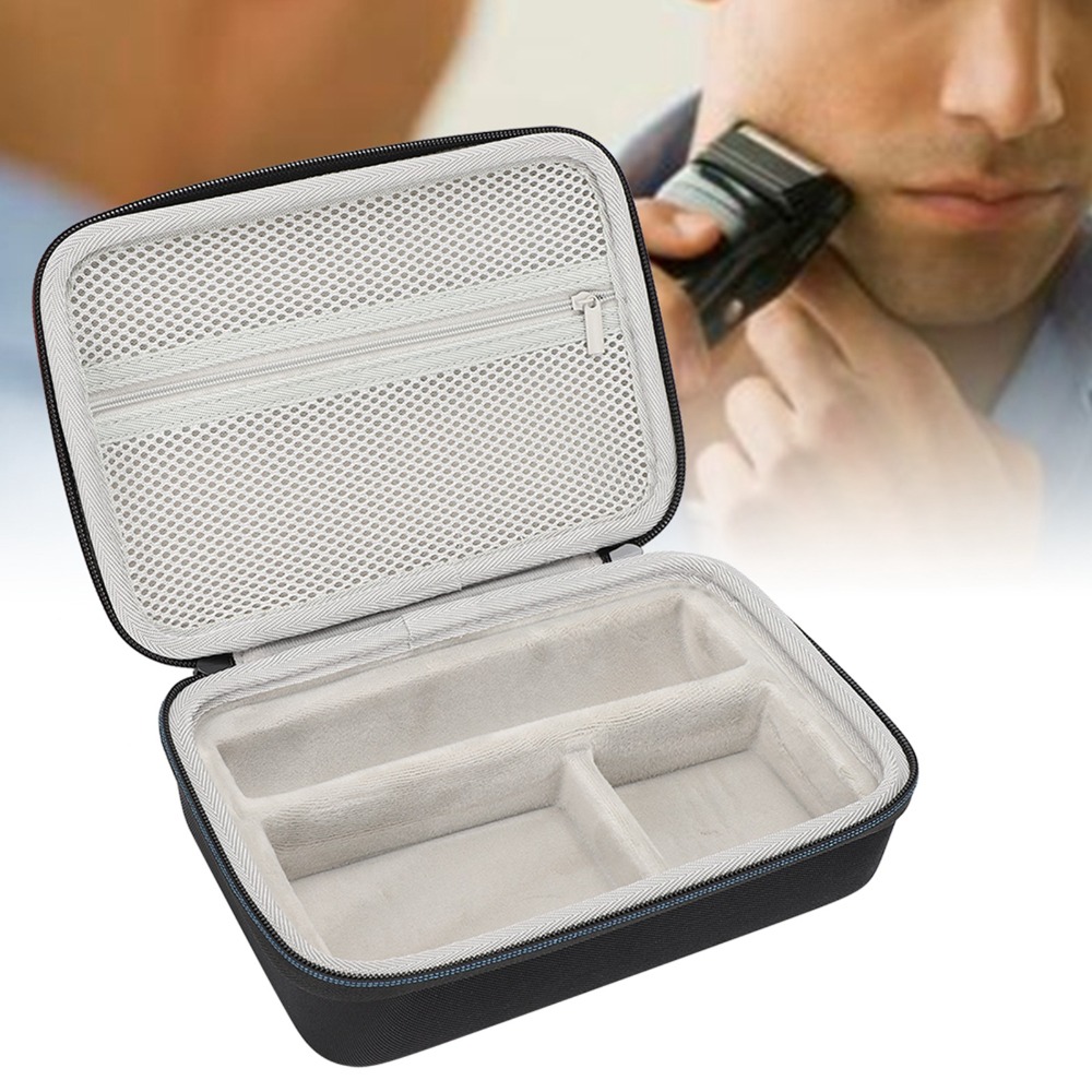 Men'S Grooming Bag - ポータブルバリカン収納袋耐久性のある耐衝撃バッグ電気シェーバーオーガナイザーコンパクト黒色トラベルケース男性グルーミング