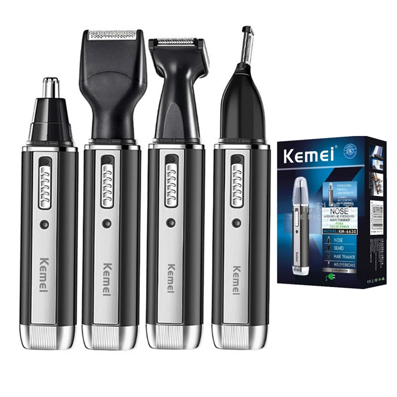Grooming Men'S Eyebrows - Kemei 充電式電気オールインワンヘアトリマー男性用グルーミングキットひげトリマー顔眉毛トリマー鼻耳シェーバー
