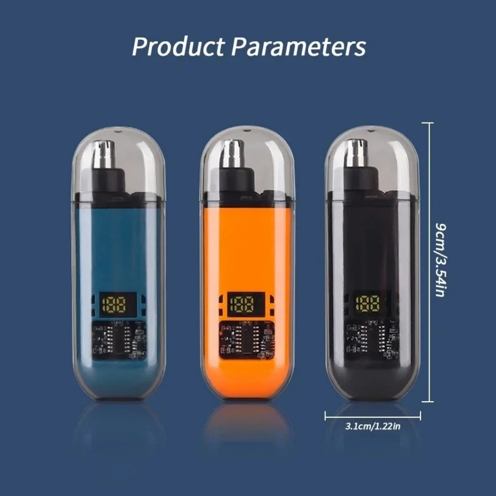 Men'S Grooming Facial - 鼻毛耳毛トリマー 電動ミニコンパクトポータブル USB-C急速充電式 男性用顔の毛除去グルーミングクリッパー