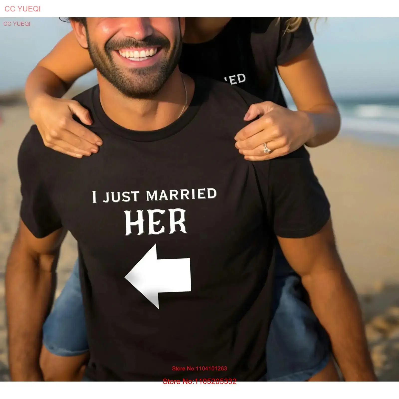 Men'S Groom - Just Married マッチングカップル T シャツ ウェディングアパレル
