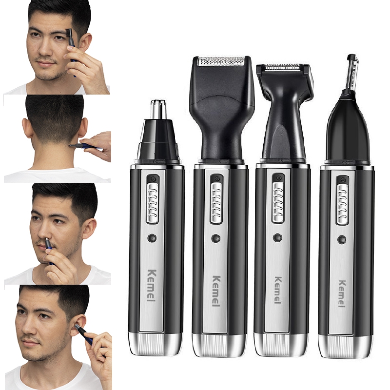 Grooming Men'S Eyebrows - Kemei 充電式電動オールインワンヘアトリマー メンズグルーミングキット ひげトリマー 顔用眉毛トリマー 鼻毛耳毛シェーバー