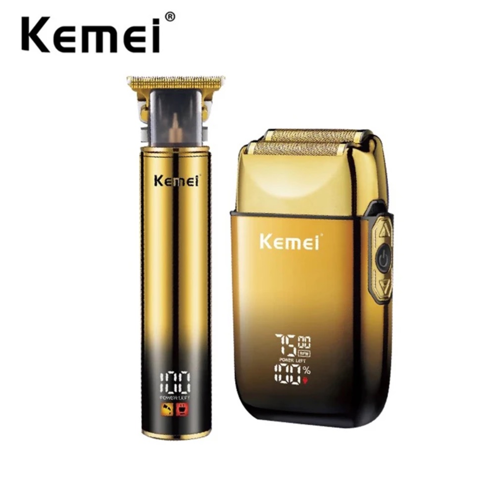 Grooming Men'S Eyebrows - Kemei-男性用のプロ用電気シェーバーあごひげクリッパー
