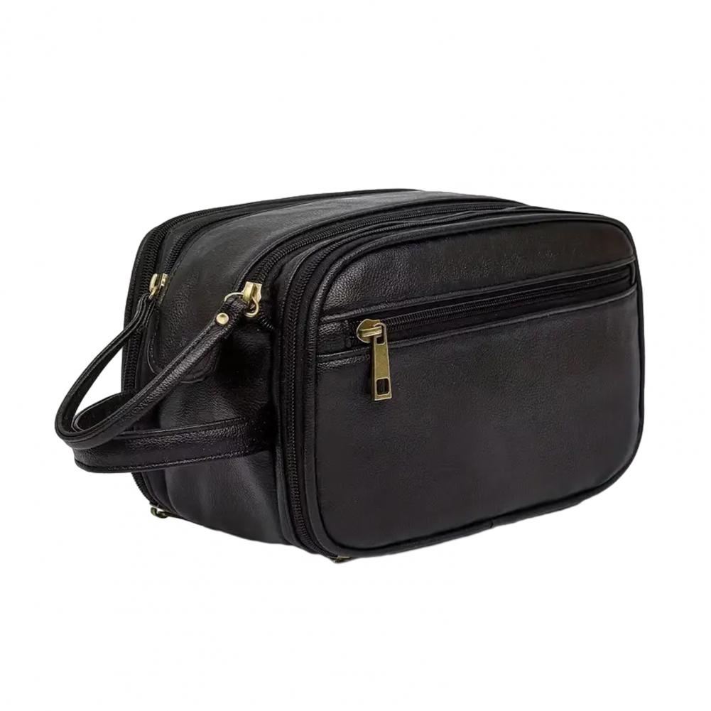 トラベルメイクアップバッグ フェイクレザー製トイレタリーバッ - Men'S Grooming Bag のレビューと価格