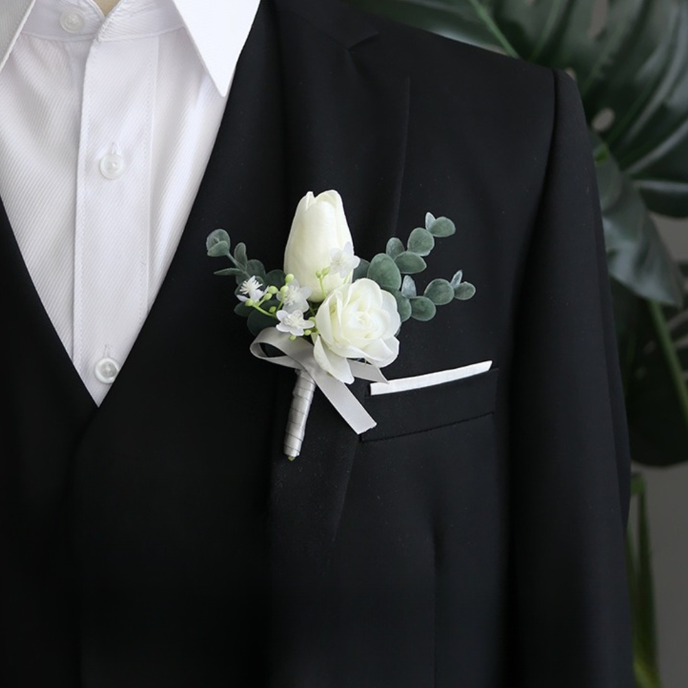 新郎ブートニア結婚式の装飾男性のための結婚アクセサリー花婿の - Men'S Grooming For Marriage のレビューと価格