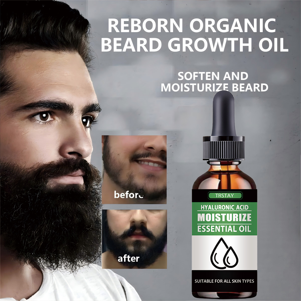 100% 天然加速顔の毛の成長ひげエッセンシャルオイル髪とひ - Men'S Grooming Facial のレビューと価格