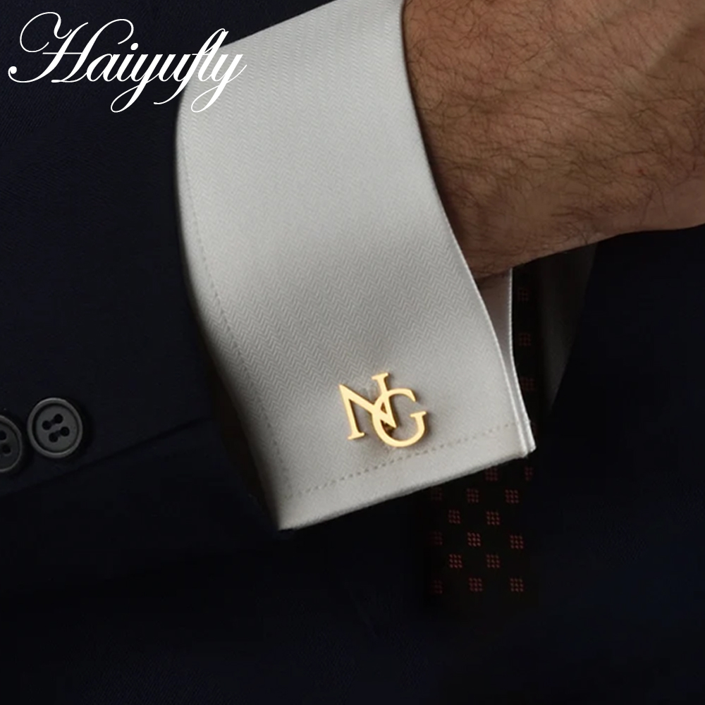 Haiyufly-パーソナライズされた名前のカフスボタン,ス - Men'S Groom のレビューと価格