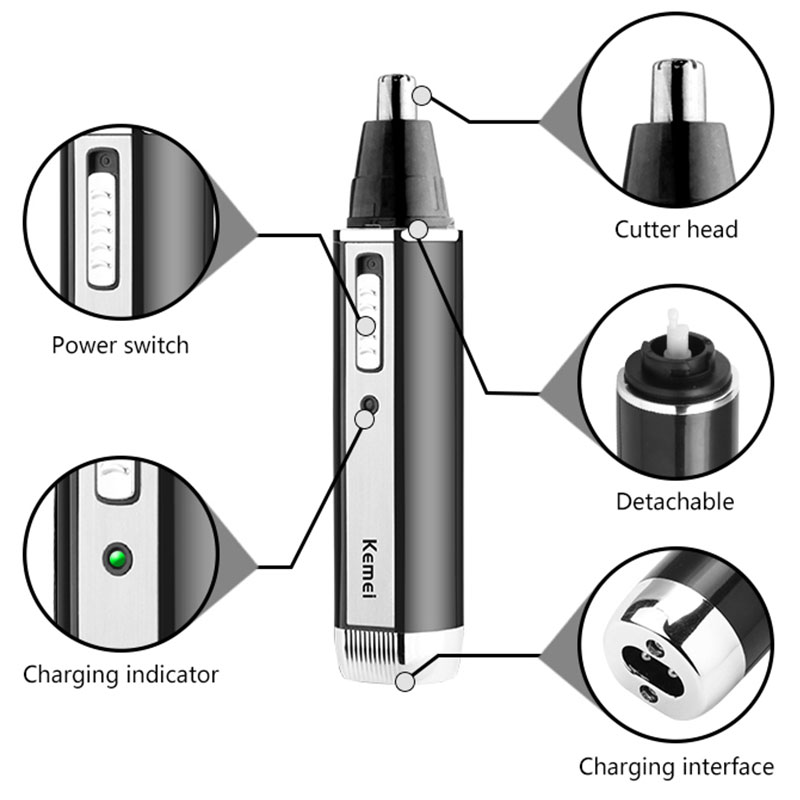 男性用充電式鼻毛トリマー,顔,体,あごひげ,眉毛,耳掃除機, - Grooming Men'S Eyebrows のレビューと価格